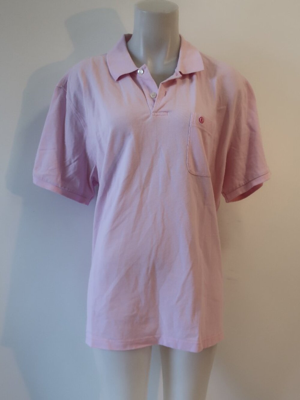 Mens Bogner Pink (Item-7009) Pink Pique Chest Pocket Logo Polo Shirt XL